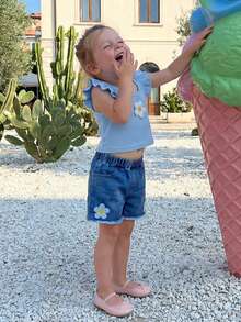 Young Girls Tank Top Co-Ords - Blue - View 4