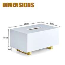 Tissue Box & Rack - White - View 2