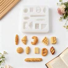 Mini Silicone Bread Mold, Resin, Clay, Candle Making Mold, Multipurpose Reusable Mold - White - View 3