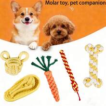 5 Packs Indestructible Cotton Rope Dog Toys, & Durable Chew Toys For Teething And Playtime - Multicolor - View 3