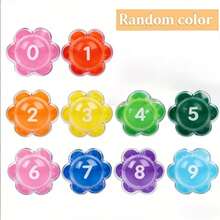 10 piezas Pelotas de agua interactivas para bebés, con diseños de animales lindos y números, multicolor, adecuadas como juguetes de baño y regalos para niños - Multicolor - Ver 8