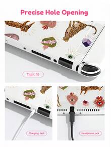1个豹纹、眼睛、太阳图案的Switch保护壳，兼容Switch OLED屏幕和Switch主机，采用柔软的TPU材质，无需拆卸，防摔防尘，多种颜色可选，是送给Switch玩家的理想礼物，优雅清新的Switch保护壳。 - 查看 2