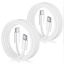 1-2 piezas Cable de datos trenzado de carga rápida de 3.3FT/100CM, transferencia de datos de alta eficiencia, compatible con iPhone 17 Pro Max/17 Pro/17/Air/16/15, S25/S24/S23/S22/S21 Ultra Plus - Gris - Ver 2
