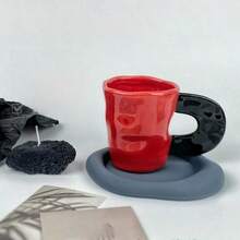 Irregular-Shaped Silicone Heat-Insulating Coasters For Home Use, Nordic Thickened High-Temperature Resistant Round Anti-Slip And Heat-Resistant Coffee Coasters - trắng - Xem 2