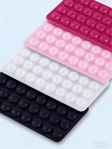 1pc Multifunctional Double-Sided Silicone Suction Cup Phone Case Holder, 28 Suction Cups, Pink - Hot Pink - View 6