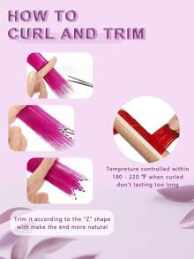 1 Piece Real Human Hair Clip-In Hair Extensions, Multiple Colors Available, Colored Hairpieces, 16 Inch Straight Human Hair Extensions For Women, Add Hair Volume, Natural & Fluffy, Suitable For Parties, Cosplay & Other Occasions - Multicolor - View 9