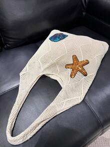 Sac de plage pour vacances d'été, sac fourre-tout de grande capacité, sac à épaule élégant et pour femmes, sac de voyage essentiel, cadeau pour demoiselle d'honneur, sac-repas pour étudiants, sac à main pour femmes d'affaires - Multicolore - Voir 5