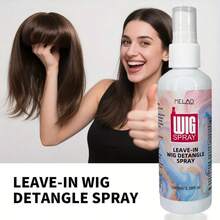 Wig Spray & Leave-In Detangler, MELAO Wig Leave-In Detangle Spray For Synthetic & Human Hair Wigs, Anti Frizz, Tames Knots & Adds Shine, For Effortless Wig Styling & Care, Salon Quality Formula, 100ml/3.38fl.Oz - 100ML - 查看 4