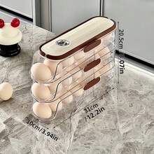 Hộp đựng trứng 1/2/3 tầng, hộp bảo quản trứng trong tủ lạnh, giỏ đựng trứng, tiết kiệm không gian, hộp đựng trứng tự xoay, khay đựng trứng dung tích lớn, thích hợp để bảo quản trong tủ lạnh. - Nhiều màu - Xem 10