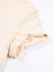 Disney Authorized Women's Casual Short Sleeve T-Shirt, Birthday Princess Themed, Double-Sided Print, Front With  & Castle (Custom Name), Back With Princess Collage, Breathable, Perfect For Birthday Outfits - 杏色 - 查看 6