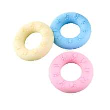 TPR圆形狗狗玩具，宠物咀嚼玩具，爪印甜甜圈玩具，耐用洁牙解闷训练玩具 - 彩色 - 查看 4