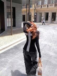 Women Tops - Black - View 4