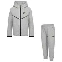 Nike Tech Fleece Full-Zip Set Kid Grey-86M880-042 | Everyday Versatile, Comfortable Fit - Grey - View 1