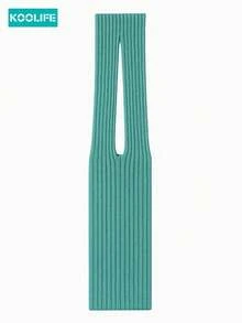 轻便V型条纹Koolife 3D编织手机袋，兼容 17 Pro Max，男女通用，可折叠，带纹理，长80厘米，多功能斜挎包，弹性收纳空间，可存放钥匙、卡片等，透气网眼窗口，防丢设计，适合所有机型，春季派对礼物 - 薄荷綠 - 查看 3