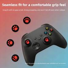 12pcs Cute Cat Paw Silicone Thumb Grip Caps, Fit For Nintendo Switch 2 Controller/Steam Deck Joystick - View 3