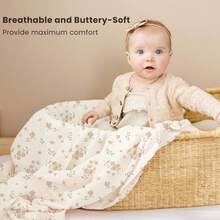 Khăn quấn muslin cho trẻ sơ sinh, yếm thấm nước dãi unisex, chăn đa năng có thể dùng làm yếm thấm nước dãi, khăn lau miệng, khăn phủ xe đẩy, khăn phủ ghế ô tô, phù hợp cho cả bé trai và bé gái, thoáng khí và thân thiện với da, vật dụng thiết yếu cho trẻ sơ sinh, quà tặng tuyệt vời. - Nhiều màu - Xem 5