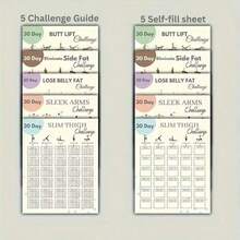 10/5/2 Peças Pôster do Plano de Fitness de Poses de Yoga, Decoração de Estúdio de Yoga Pintura em Tela Sem Moldura para Parede, Decoração de Parede do Quarto Plano de Fitness - Multicolorido - Visão 3