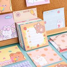 3-Piece Set, 90 Sheets Ins-Style Cute Girl Aesthetic Sticky Notes, Reusable Memo Pad For Students - Multicolor - View 4