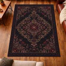 Gothic Floral Mandala Dark Area Rug, Boho Gothic Living Room Area Decor, 32*20inch /84*60inch,Perfect Choice For Gift ,Stylish And High-Quality Rugs, Perfect For  Decorations And GiftsHome Decor, The Best Choice For Gothic-Style Birthday Gifts - Multicolor - View 1