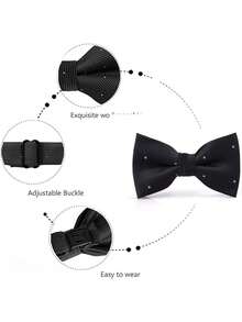 Adjustable Bow Tie For Boys, Classic Design Suitable For Weddings, Back To School, Holiday Parties - Multicolor - View 2