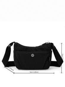 2026 Spring New Women's Shoulder Bag, Casual Niche Design Small Bag, Lightweight Crossbody Square Bag - Black - View 4