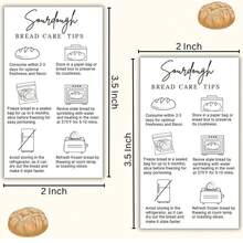 Sourdough Care Instruction Card/Business Card Size | Storage Tip Label Sticker Fermentation Starter | How To Package For Bread Baker Customers - A - View 4
