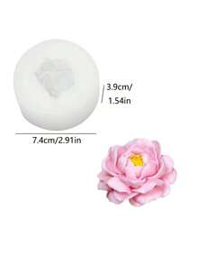 Tiger Head Jasmine Flower Shaped Candle Silicone Mold DIY - White - View 4