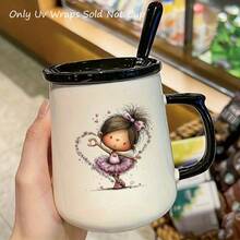 3pcs Ballet Girl UV DTF Stickers, Sticker Art And Handicrafts, Special Stickers And Decorations Suitable For Surfaces Like Bicycles, Waterproof And Scratch-Resistant, Suitable For Glass Cups, Mugs, Gift Boxes, Phone Cases, Bookmarks, Notebooks, Bicycle Helmets, Frames, Rims, Etc., Can Be Used For Study Room Decoration, Home Decoration, Holiday Decoration, Bicycle Decoration, Atmosphere Decoration, Adding A Unique Style To Life - Multicolor - View 3