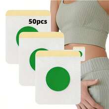 30/60 unidades Parches para el ombligo - Base adhesiva, aplicable al abdomen, brazos y muslos - Sin batería requerida, parche portátil - Conveniente para llevar, fácil de usar, solución sin electricidad - Blanco - Ver 14
