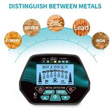 Detector de metales profesional para adultos Detector de oro preciso con pantalla LCD Bobina de búsqueda impermeable 2 modos de trabajo Perfecto para monedas de oro, plata y búsqueda de tesoros con auriculares Pala de metal - Negro - Ver 4