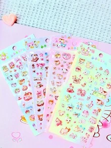 High-Quality Embossed Decorative Stickers, Interesting Design, Suitable For Phone Cases, Home Decor, Party Decorations, Various Holiday Gifts, Fashion , Luxury, Sewing, DIY, Graduation Ceremonies, Back To School Gifts, Decorations - Multicolor - View 4