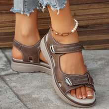Breathable Sandals For Women Flat Thong Style Summer Slides Beach Pool Comfort - 9652 Nâu - Xem 5