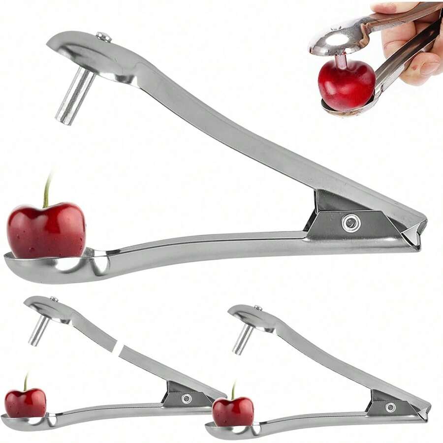 1Pcs Cherry Pitter Stainless Steel Portable Washable Handheld Seed Remover Pitter Tool Use For Olive Hawthorn Red Dates,Essential Items For A Family Kitchen - Bạc - Xem 1