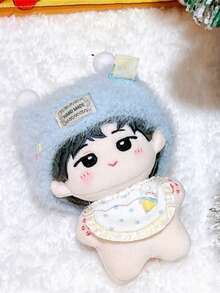 Outfit Set Including Coat, Bib And Hat For 10cm Figurine, Sold Separately From Doll - Royal Blue - View 4