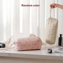 1pc Quilted Hair Brush & Travel Bag - Suitable For Hair Accessories And Shark FlexStyle, Portable Makeup Bag Can Hold Hair Dryer And Curling Iron, Multi-Functional Storage Bag Can Hold Cosmetics, Lipstick, Brushes, Skincare Products And Underwear, Bedroom And Bathroom Essential Storage Tool, Perfect Holiday Gift - Multicolor - View 13
