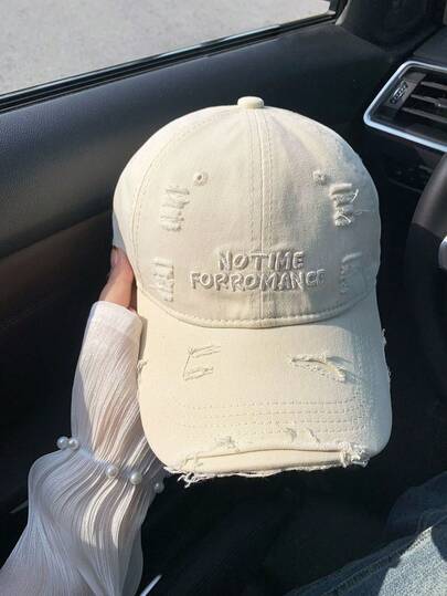 1顶字母做旧棒球帽，刺绣字母水洗按扣帽，修脸超大宽檐软顶遮阳帽，复古软帽冠做旧设计