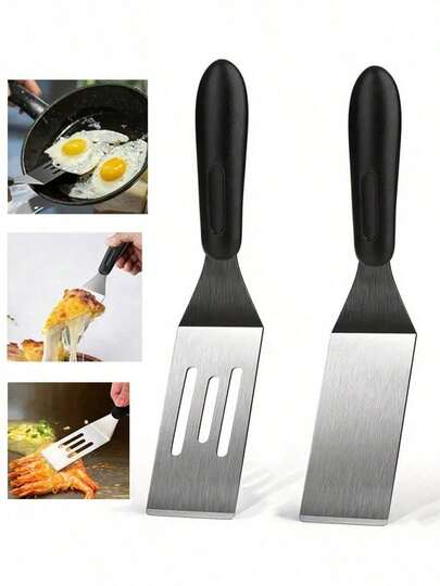 1pc Stainless Steel Mini Spatula, Kitchen Mini Spatula, Cooking Metal Spatula With Heat-Resistant Handle, Suitable For Pizza, Pancake, Mille, Brownie, Cake And Biscuit, Stainless Steel Cake Spatula, Steak Cooking Spatula, Cake Spatula Dessert Tool, Ideal Barbecue And Home Kitchen Tools, Cooking Tools, Kitchen Supplies, Back To School Season, Home Decoration, Household Essentials, Ladies' Gifts, Men's Gifts