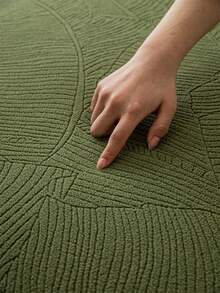 1pc Banana Binding Texture Velvet All-Season Jacquard Elastic Sofa Cover, Universal Slip-Resistant Anti-Cat Scratch Sofa Slipcover, Fits 1/2/3/4 Seater Sofa - Green - View 4