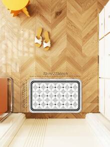 1片硅藻土厨房垫，3毫米超薄，简约时尚设计。四层速吸结构，表面快速渗透，包含硅藻土层和海绵层，底部采用TPR防滑材质。适用于厨房、浴室、玄关、洗衣房、走廊、客厅、婚礼及家居装饰。 - 彩色 - 查看 3