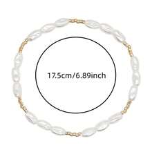 1PC Fashionable And Simple Rice Bead Interval Faux Pearl Bracelet, Faux Pearl Bead Bracelet, Rice Bead Elastic Bracelet, Gift For Girlfriend, Birthday Gift, Best Friend Gift, Anniversary Gift - Multicolor - View 4