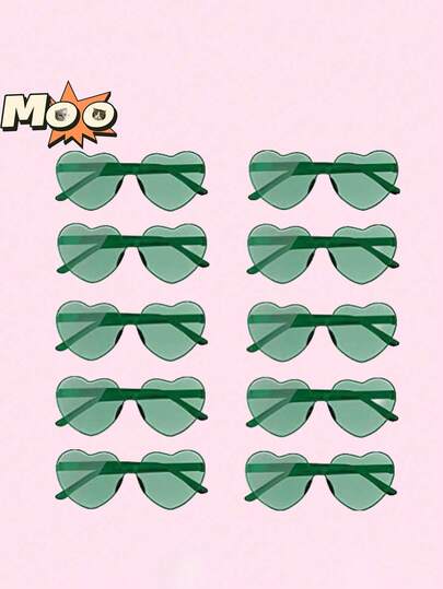 Bộ 1-10 chiếc kính dự tiệc hình trái tim cho nữ, kiểu dáng thời trang, phụ kiện đi biển, thích hợp cho đám cưới, tiệc sinh nhật, du lịch, tiệc cô dâu, tiệc độc thân, quà tặng cho phù dâu.