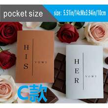 Sổ cưới hiện đại dành cho cô dâu - Sổ tay cưới của cô dâu và chú rể, Sổ cưới 28 trang, Kích thước: 14cm x 10cm, Phù hợp cho các cặp đôi mới cưới, Lời thề nguyện, Vật dụng cần thiết cho đám cưới - trắng - Xem 11