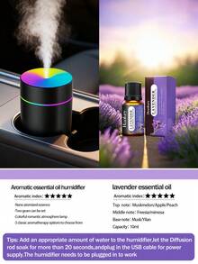 Mini Aromatherapy Humidifier, USB Powered With Color LED Lights, Aromatherapy Diffuser, Portable And Quiet, Suitable For Home, Office, And Room Use. - Multicolor - View 22