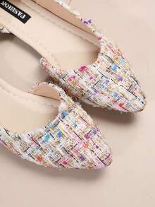 Zapatos de mujer vintage de punta redonda y boca baja con estampado de moda, tacón grueso, tacón alto y planos con hebilla de una sola correa, calzado de mujer - Rosa - Ver 4