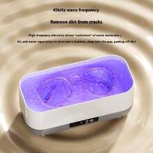 Ultrasonic Eyeglasses Cleaner, High Frequency Ultrasonic Cleaning Machine, Jewelry Cleaning Device - Multicolor - View 17