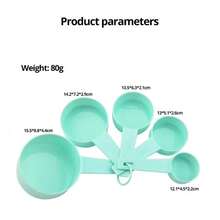 5 Piece Measuring Spoon And Measuring Cup Baking Tool DIY Cake Baking Formula Milk Powder Spoon - Blue - View 6