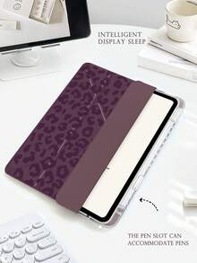 1个透明亚克力Y型折叠梅花豹纹彩绘平板保护套，兼容iPad Mini 6/Mini 7/Air/Air 2/9.7/10.2/10.5/Air 4/Air 5/10.9/Pro 11英寸(M2)-2024/Pro 11英寸(M4)-2024/Air 11英寸(M3) 2025/(A16) 11英寸第11代 2025/Air 8(M4)-2026(11英寸)，多折叠可调节支架，内置笔槽，高透明亚克力后盖，防摔，支持睡眠/唤醒功能，简约/经典/休闲Y型折叠保护套。产品不包含触控笔。部分型号配有镜头框。 - 酒紅色 - 查看 6