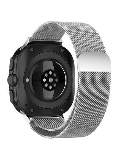 1条不锈钢经典商务表带，适用于Galaxy Watch Ultra/Galaxy Watch Ultra 2025，男女通用，适配Galaxy Watch Ultra 47mm（2024/2025）。时尚智能手表表带，适合日常佩戴、商务和休闲场合。