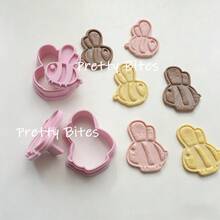 Cute Bee Cookie Cutter Cartoon Animal Pressable Biscuit Embosser Mold Cookie Stamp DIY Fondant Cake Decorating Tools - Bee - View 5