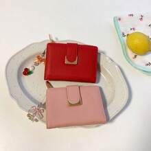 Cherry Pendant, Lychee Texture Small Wallet, Women's PU Leather Short Zipper Wallet, Fashion Coin Purse - Multicolor - View 5